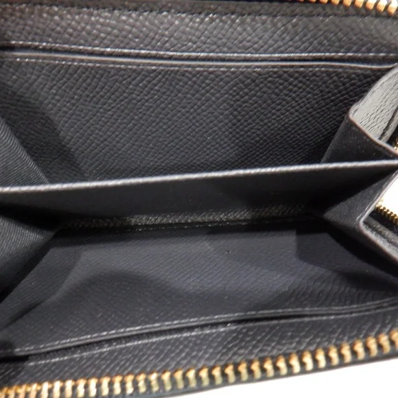 COACH Navy Zip Around Coin Case - Picture 6 of 9